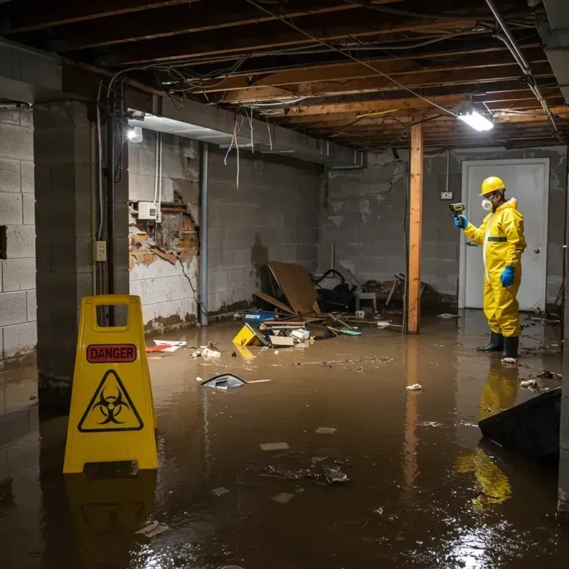 Flooded Basement Electrical Hazard in Tavares, FL Property